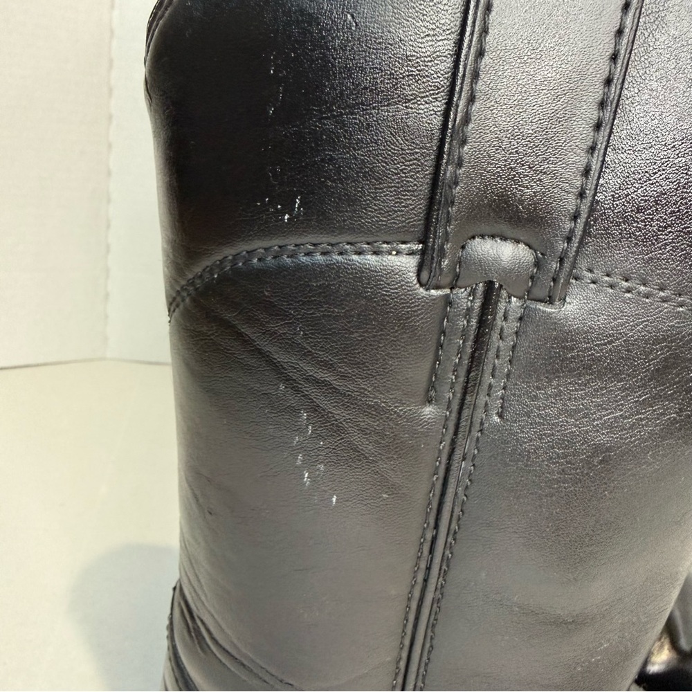 Men’s Justin Basics Black Leather Roper Boots – Size 8.5 EE - Picture 8 of 10